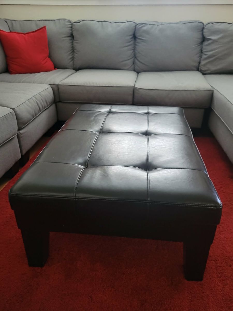 Ottoman - black with storage drawer!