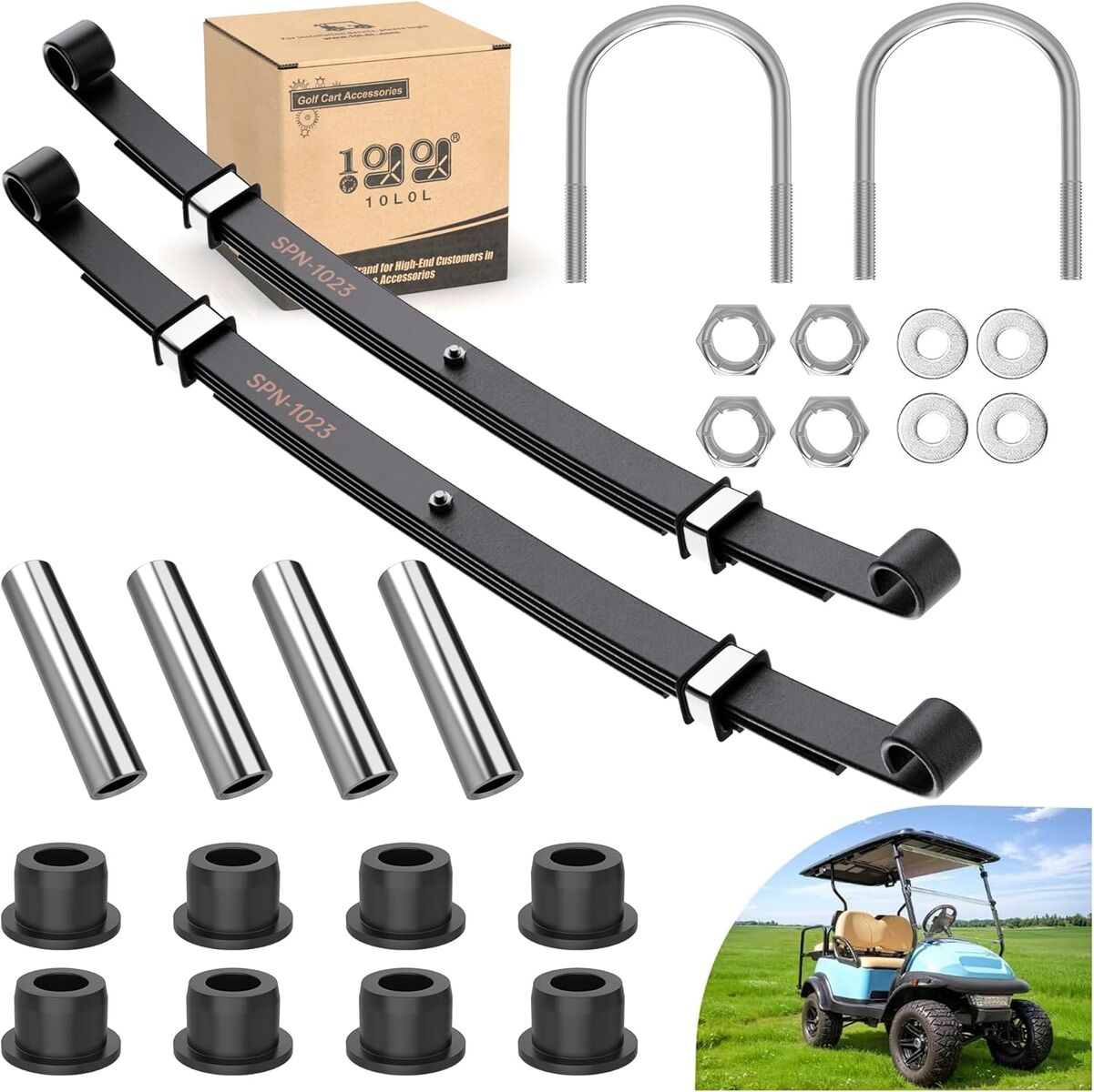 Golf Cart Heavy Duty 4-Leaf Rear Leaf Spring Kit for Club Car Precedent/Onward/Tempo 2004-up