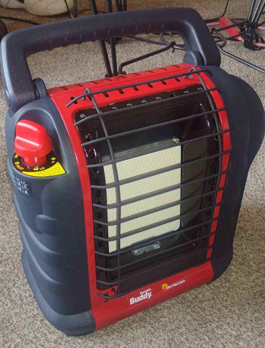 Mr. Heater Portable Buddy Propane Gas Heater - Red/Black, Compact Design