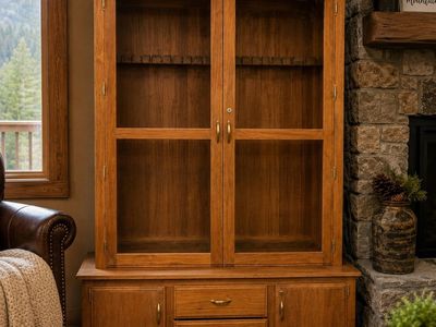 Solid Wood Glass Display / Gun Cabinet