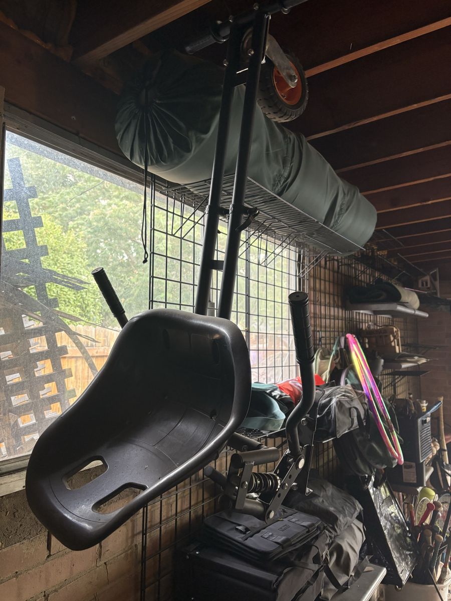 Black Outdoor Seated Scooter Go-Kart Attachment