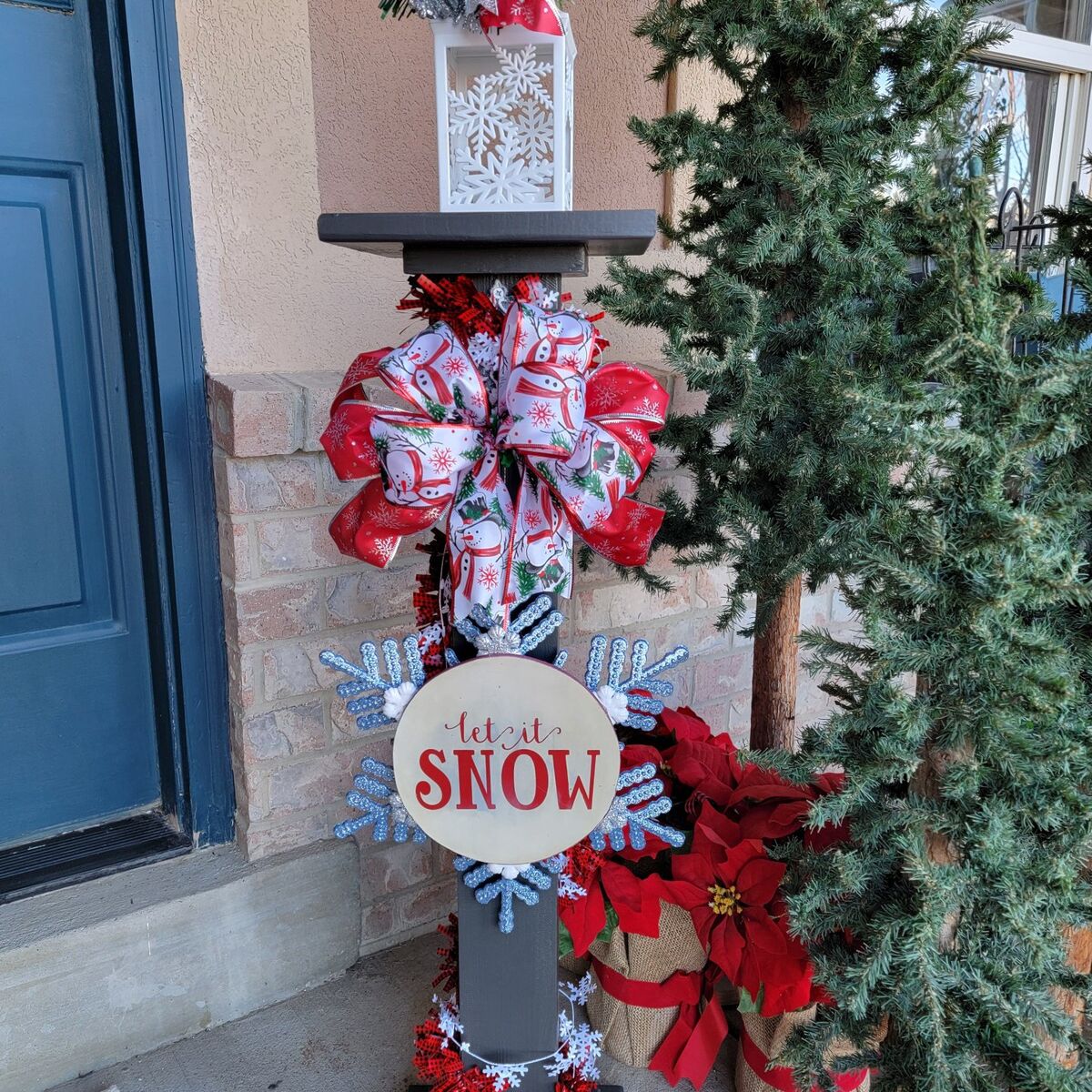 WINTER Entryway/Porch Welcome Post