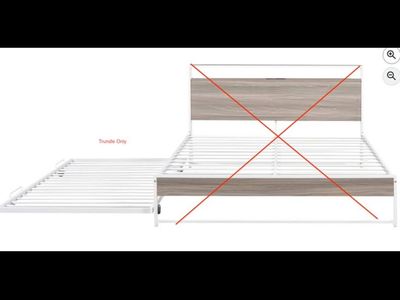 Twin Size LostCat Trundle Metal Bed Frame with wheels