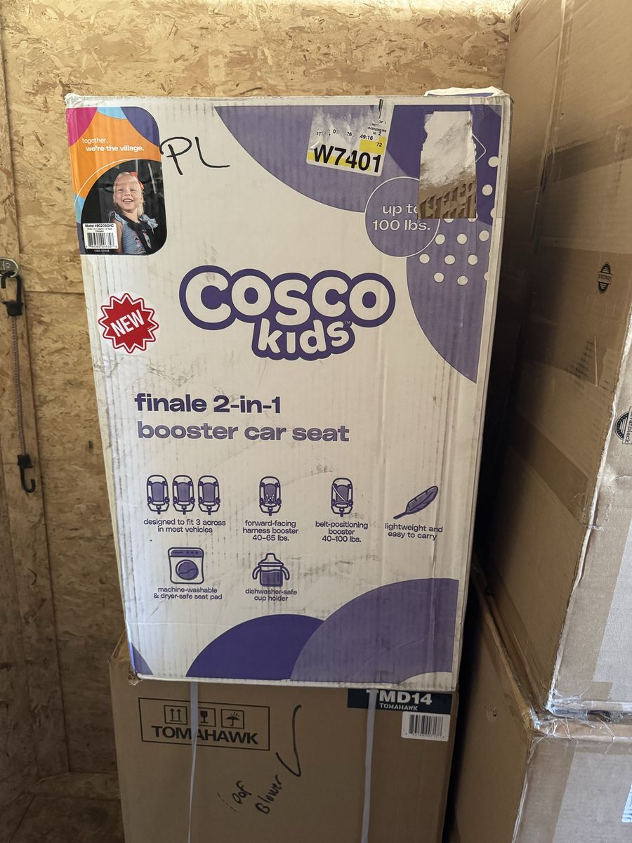 Cosco Kids Finale 2-in-1 DX Booster Car Seat - Black, Up to 100 lbs, Machine Washable