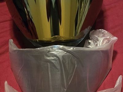 Biltwell Lane Splitter Helmet - Matte Black, Gold Visor - Full Face, Motorcycle Helmet