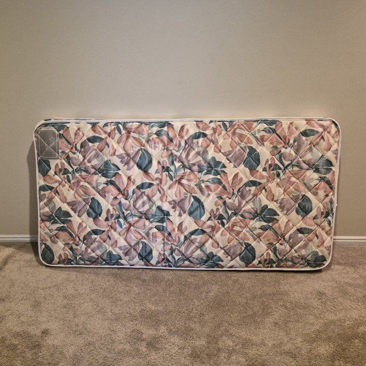 Twin Mattress - Quilted Floral Top, Comfortable Support