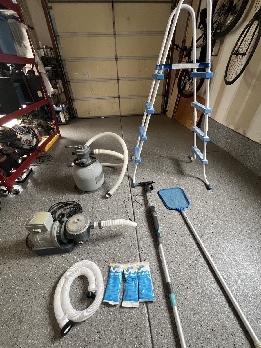 Intex pool supplies bundle and sand filter