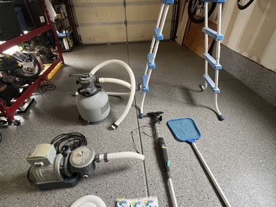 Intex pool supplies bundle and sand filter