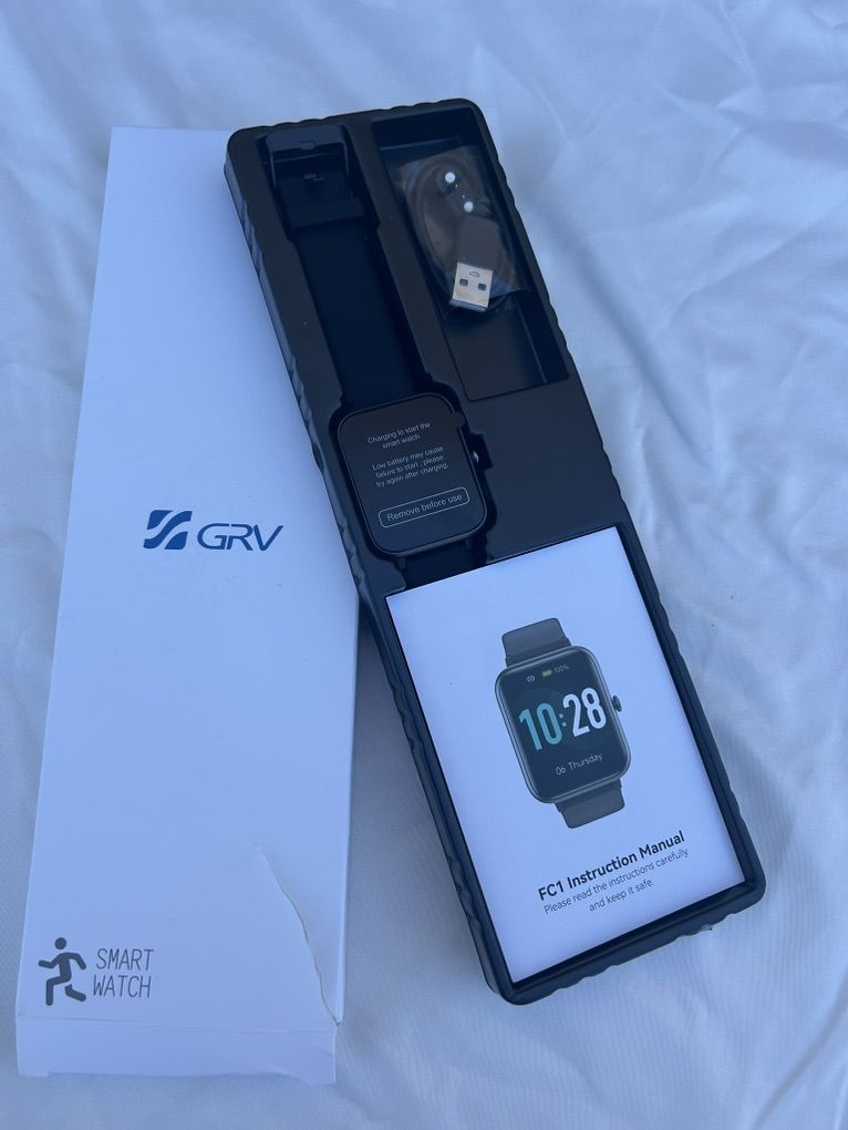Black GRV FC1 smart watch