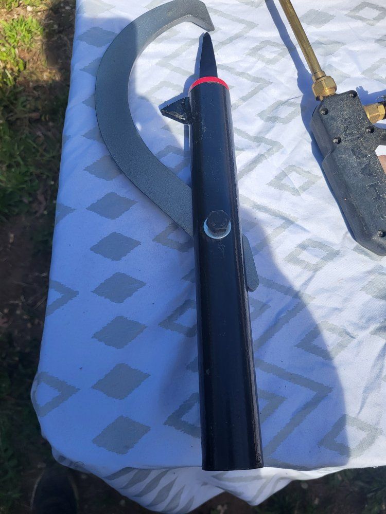 Unbranded Metal Sickle Blade with Black Handle - Unknown Purpose, new