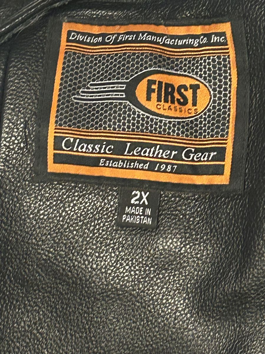 Leather /zip in insulation chaps 2xl