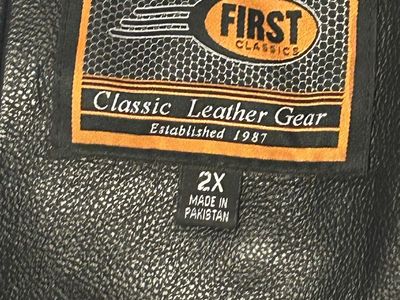 Leather /zip in insulation chaps 2xl