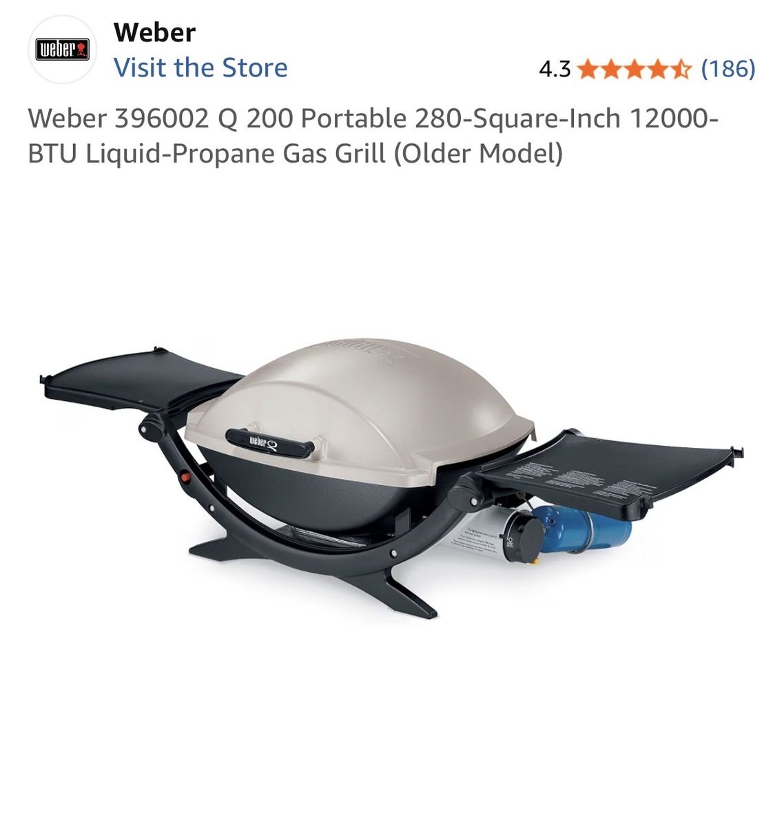 Weber Q 200 Portable Liquid-Propane Gas Grill