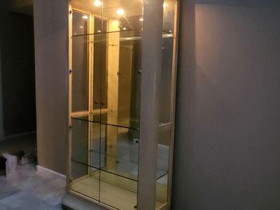 Lighted Glass Display Cabinet Curio