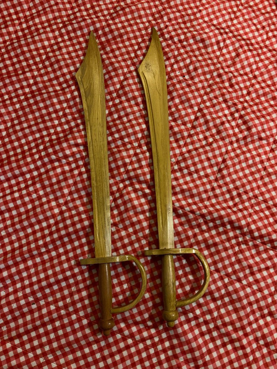 Wooden Pirate Swords - Set of 2 Play Toys for Kids, Costumes & Pretend Play