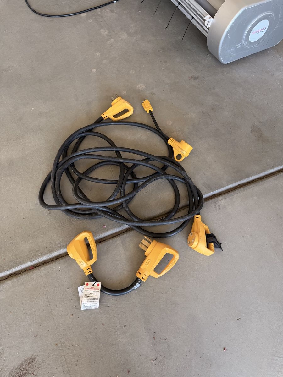 Camco Power Grip Extension Cord and extras