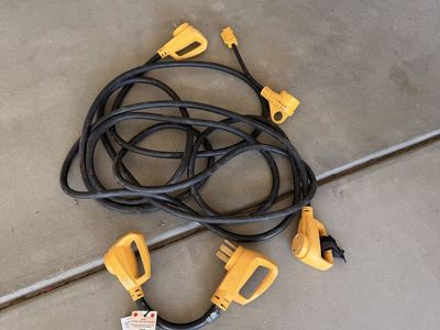 Camco Power Grip Extension Cord and extras