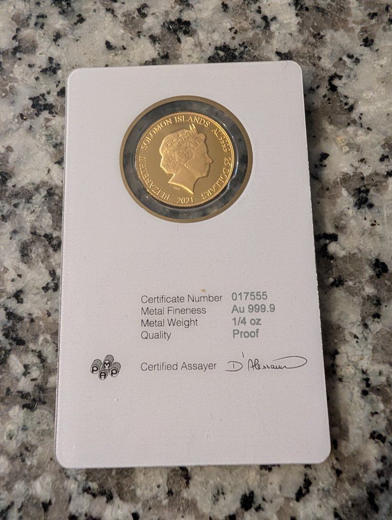1/4 oz gold coin (proof)