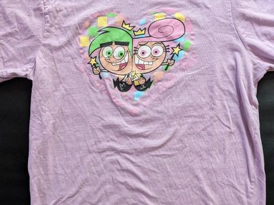 Nickelodeon Fairly OddParents Cosmo and Wanda Heart T-Shirt Lavender