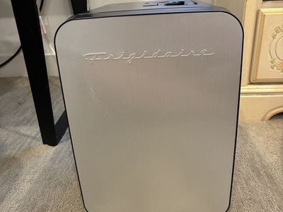 Frigidaire Portable Mini Fridge - Silver & Black Retro Personal Cooler