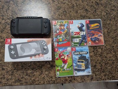 Nintendo Switch Lite Gray Bundle w/5 Games (Buy As Bundle Or Individually)
