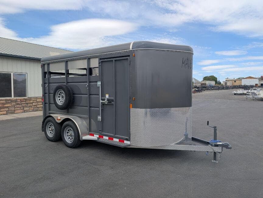 2025 Maverick Trailers Maverick BP Stock 14' Bumper Pull Stock Trailer 7K Slider Rear Gate