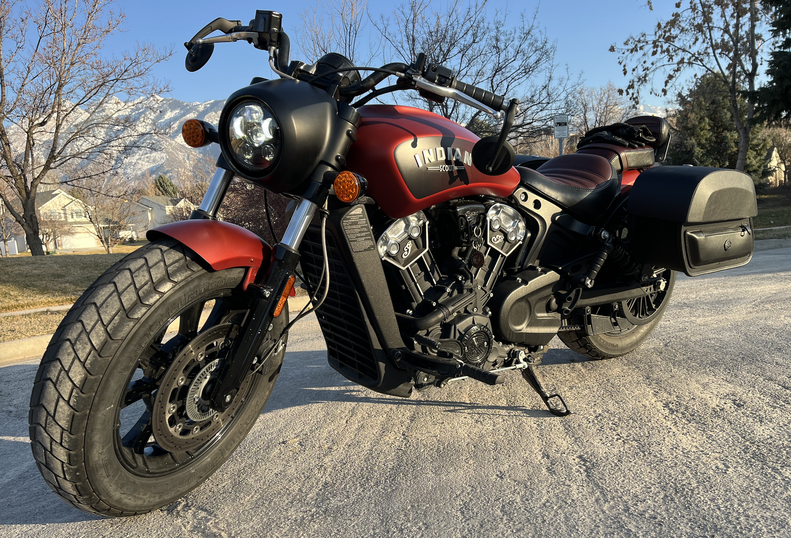 2021 Indian Scout Bobber ABS Icon — Maroon Metallic Smoke — 13k miles — $9,500