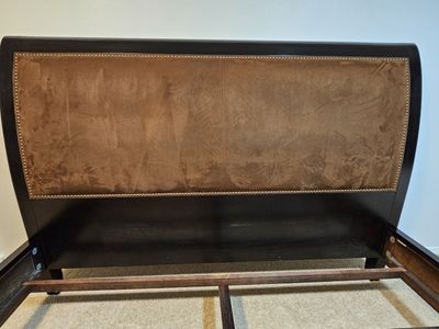 California King Bed - Solid Hardwood with suede