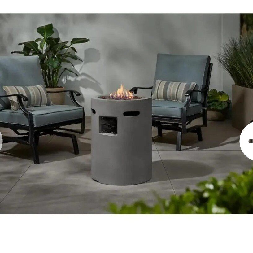 new Hampton Pendra 19.5x 26in Concrete Gas Fire Co