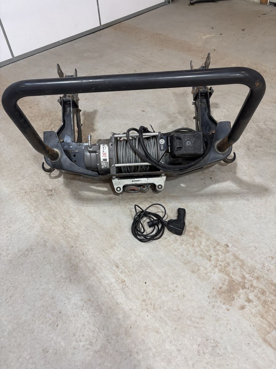 Mounted Warren heavy duty industrial winch