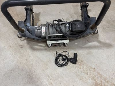 Mounted Warren heavy duty industrial winch