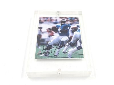 Warren Moon Sports1Marketing Signed Hall of Fall 86 Photo Houston Oilers 4 x 6