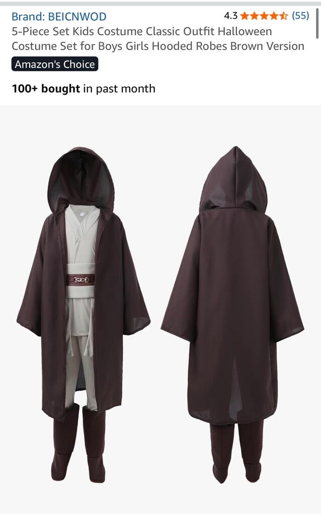 Jedi Costume Youth Medium