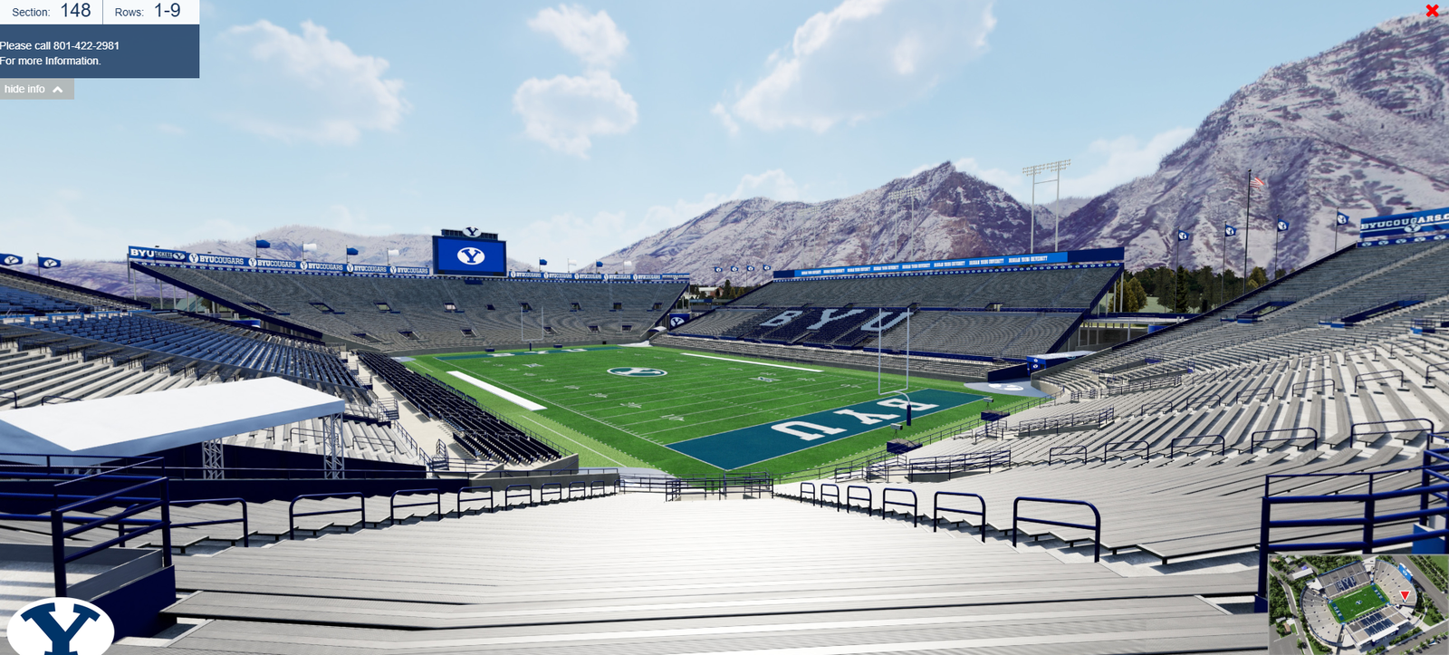 BYU vs AZ - 3 Tickets - 2 spots off the aisle, Quick in and out