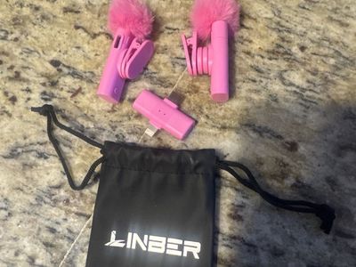Pink lavalier microphone