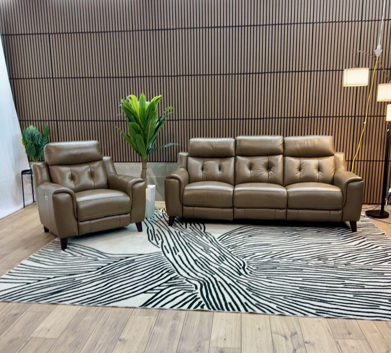 LUXURY COMFORT LEATHER POWER RECLINING SOFA + RECLINER - SAVE $1,700 THIS WEEKEND