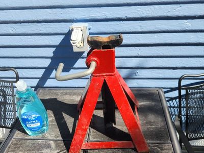 Large floor jack stand. Works great.