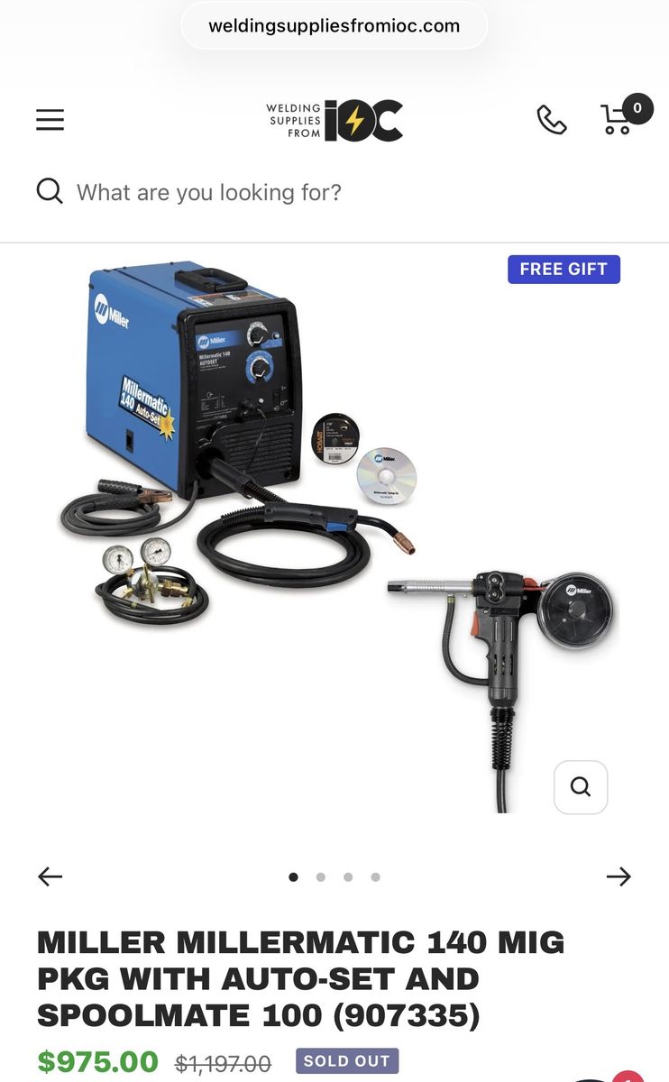 Miller Matic 140 W/Auto set, Tank, Gauge , and Hoses