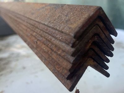 SAVE 50% - NEW Equal Leg Steel Angle - 1" & 1.5" - 3/16" Thick - 10' Long ONLY - Minor Surface Corrosion