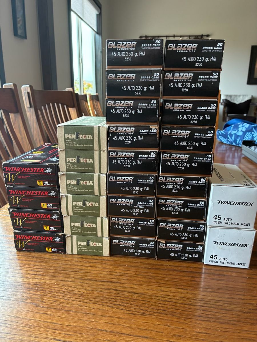 Ammo new 45 ACP 230 grain FMJ