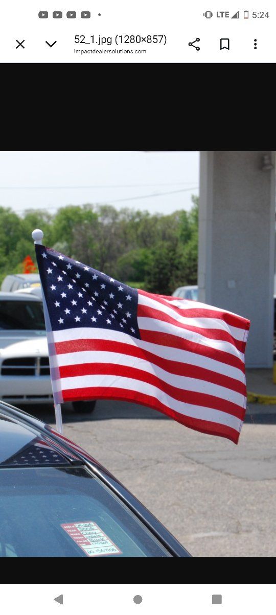 American US Flag Car Window Mount - Show Your Patriotism
