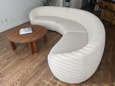 CB2 Roma 3-Piece Sectional – Cream Performance Bouclé – MINT