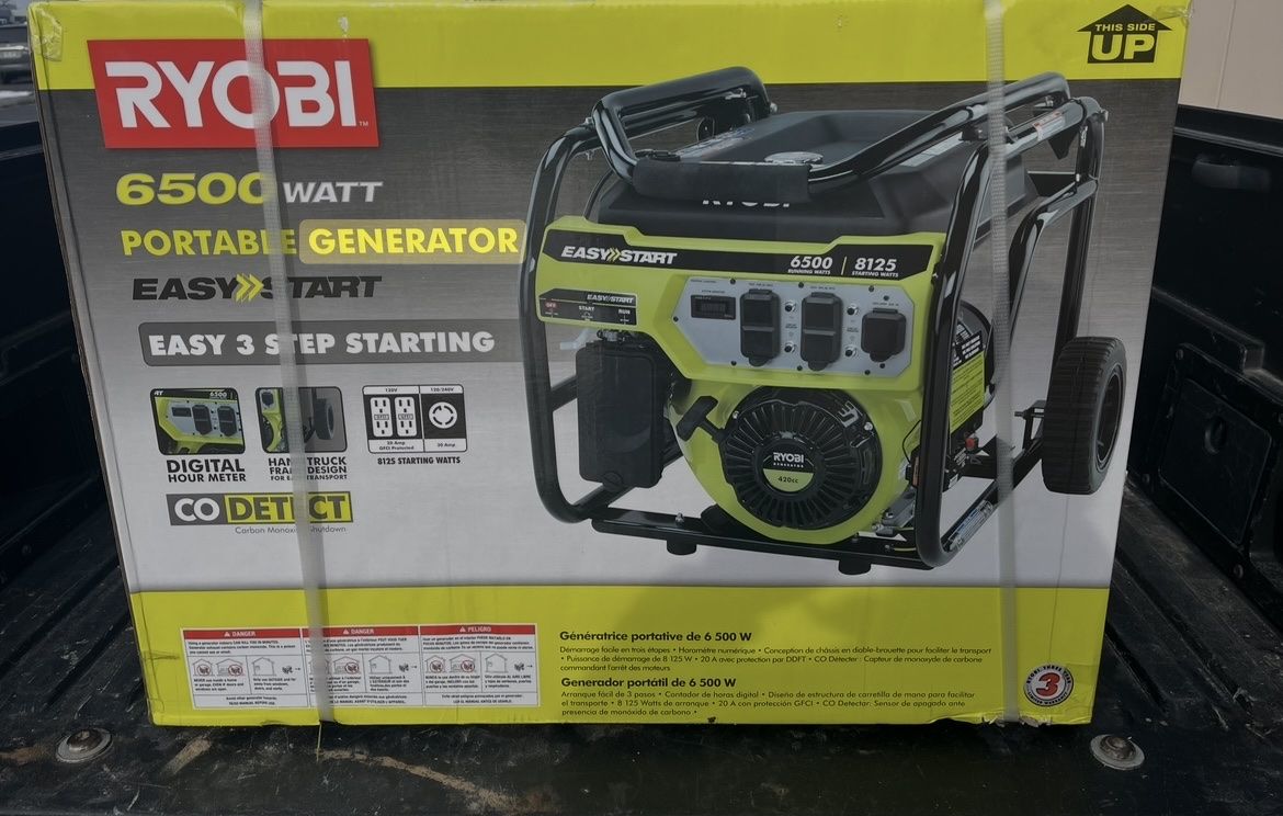 Ryobi 6,500 watt generator (brand new)