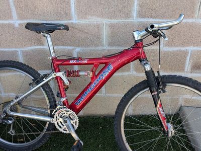 Mongoose Pro NX 8.5 Full Suspension Mountain Bike - Red