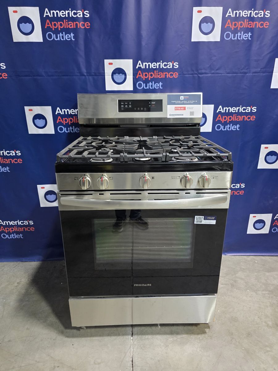 Frigidaire Free-Standing Gas Range with Air Fry (Stainless Steel), 5.1 Cu. Ft., 30-Inch