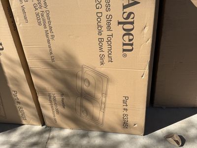 Aspen Stainless Steel Topmount 33" 22G Double Bowl Sink (Part 837451)