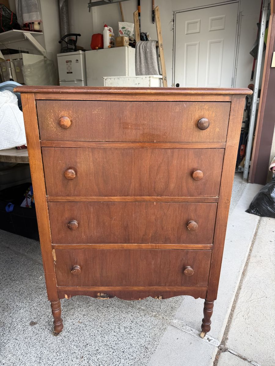 Antique wood dresser