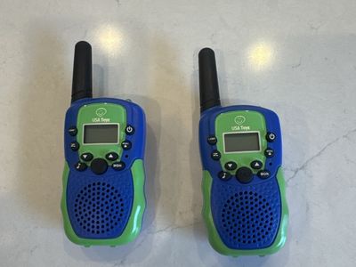USA Toyz Kids Walkie Talkies - Blue/Green - 2-Pack Long Range Communication Toy