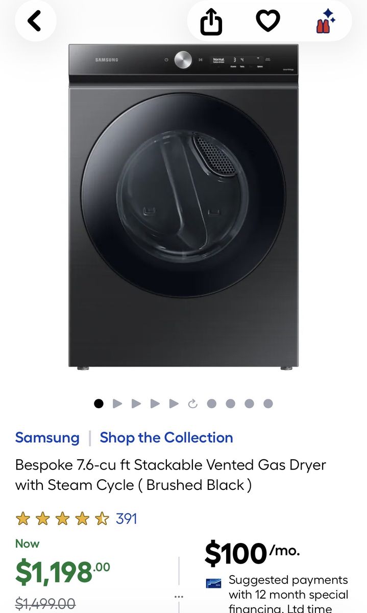 Samsung Smart Electric Dryer