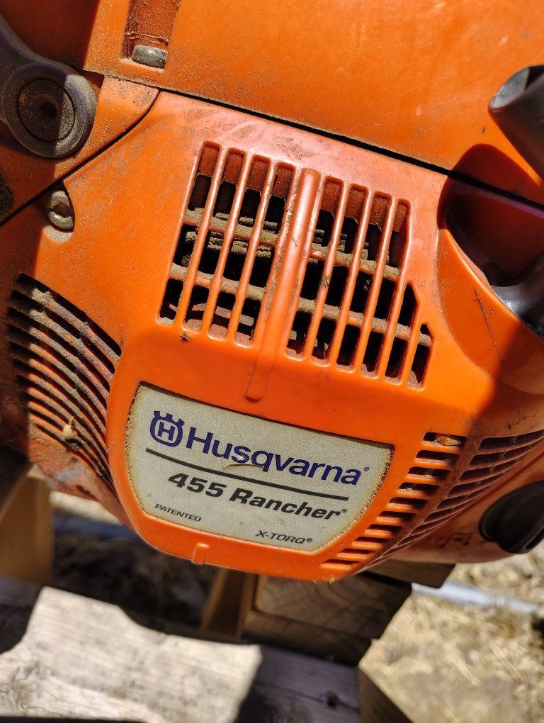 Husqvarna 455 Rancher X-TORQ Chainsaw - Gas Powered, Orange, Used